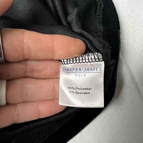 Draper James RSVP Size XXL Black Velvet Short Sleeve Holiday Whimsigoth Top - Picture 5 of 10